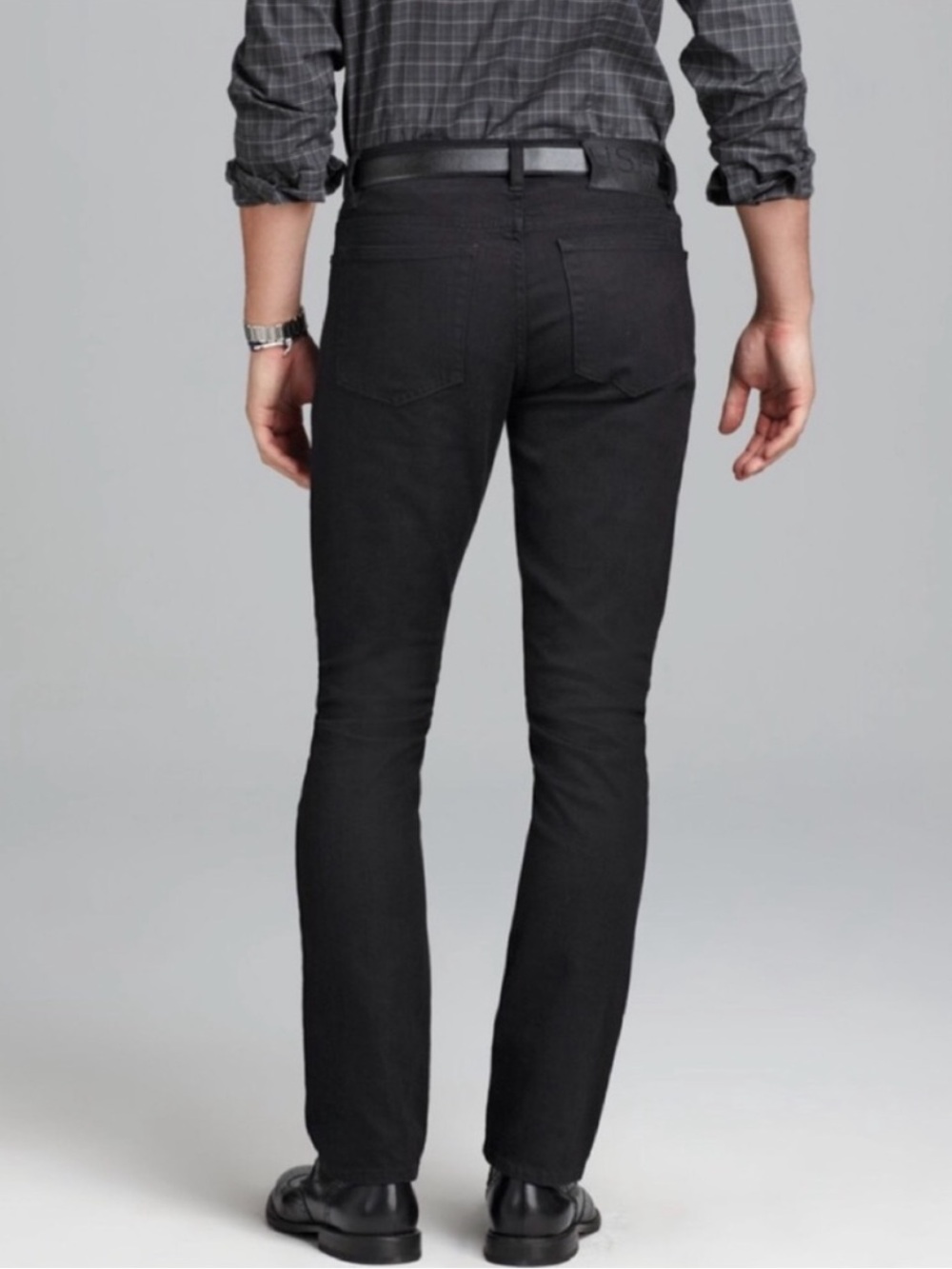 John Varvatos Bowery Slim Straight Jeans 28x32 Black NWOT - Picture 2 of 13